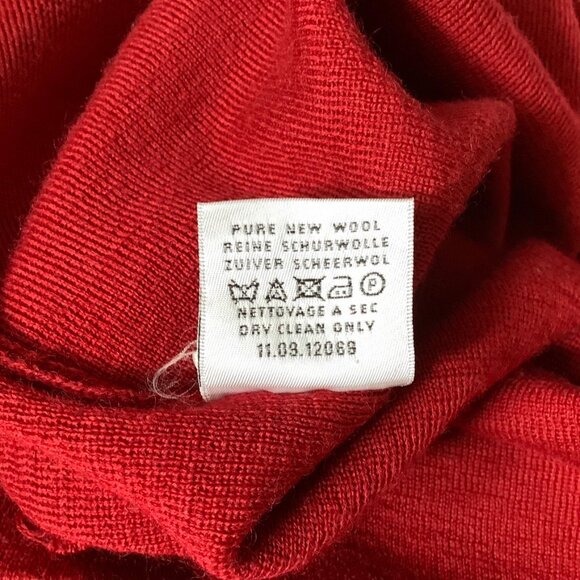 Saint James Red Wool Embossed Metal Buttons Long Sleeve Cardigan Sweater 10 - Picture 10 of 10